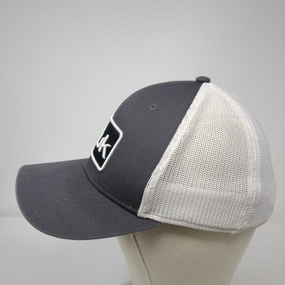 Huk Snapback Mesh Back Trucker Hat Gray One Size Colorblock Outdoor - Picture 3 of 9